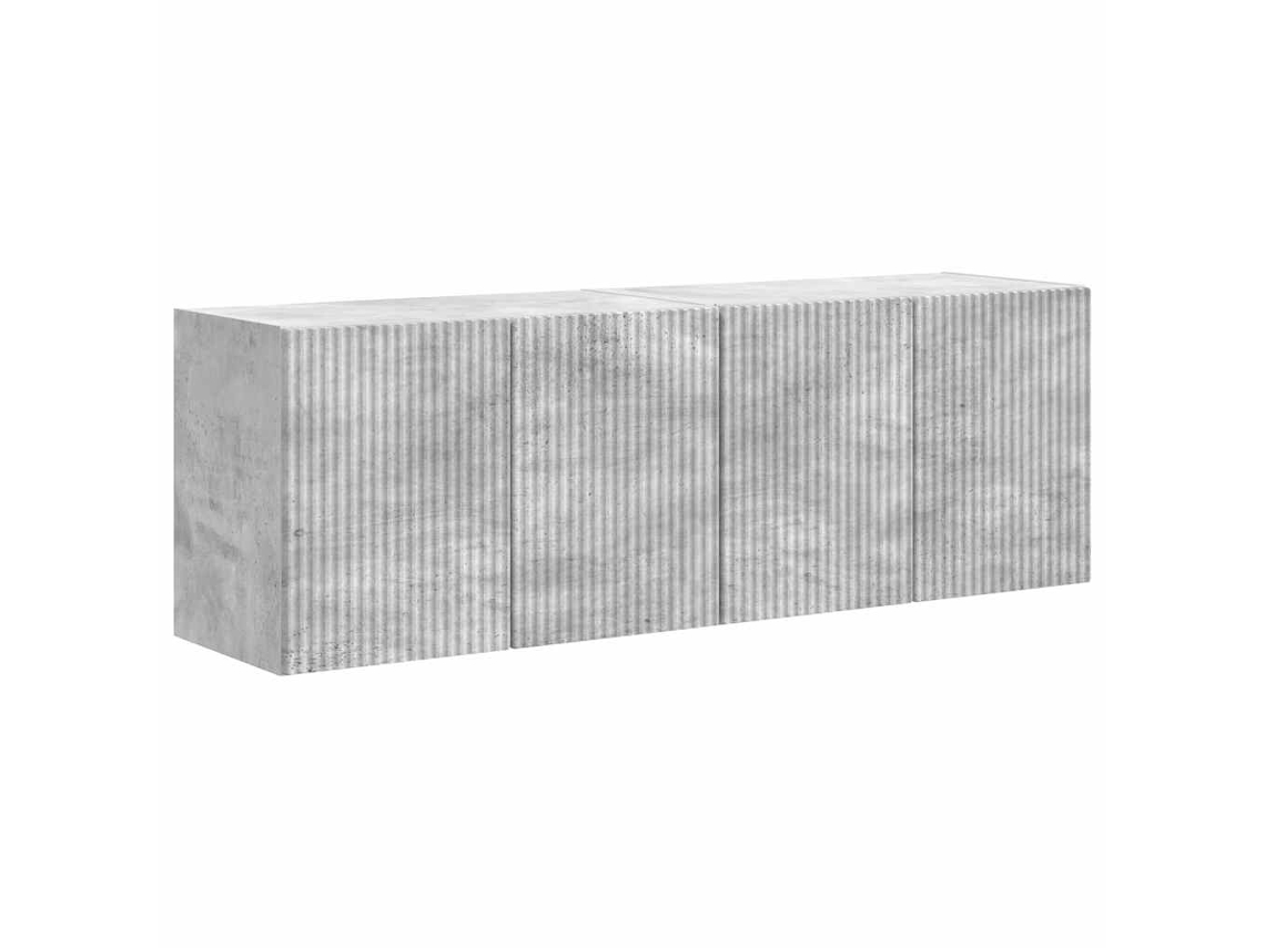 Maison Exclusive - Mueble De Tv Montado En La Pared 2 Pcs Gris Concreto