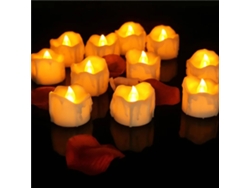 12 velas LED electrónicas con control remoto, temporizador, lágrimas, decoración navideña, boda, cumpleaños, confesión, vela intermitente con C
