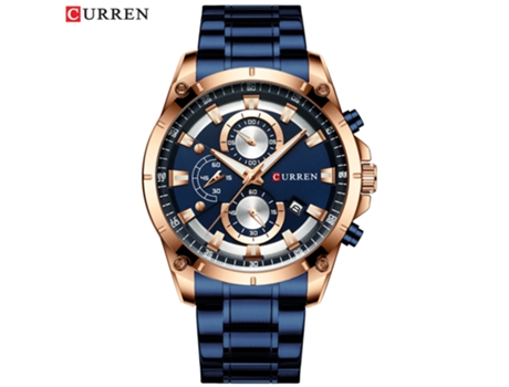 Relojes para hombre, reloj con correa de acero inoxidable para hombre, relojes de pulsera de cuarzo para hombre, para negocios, color rosa, azul LU...