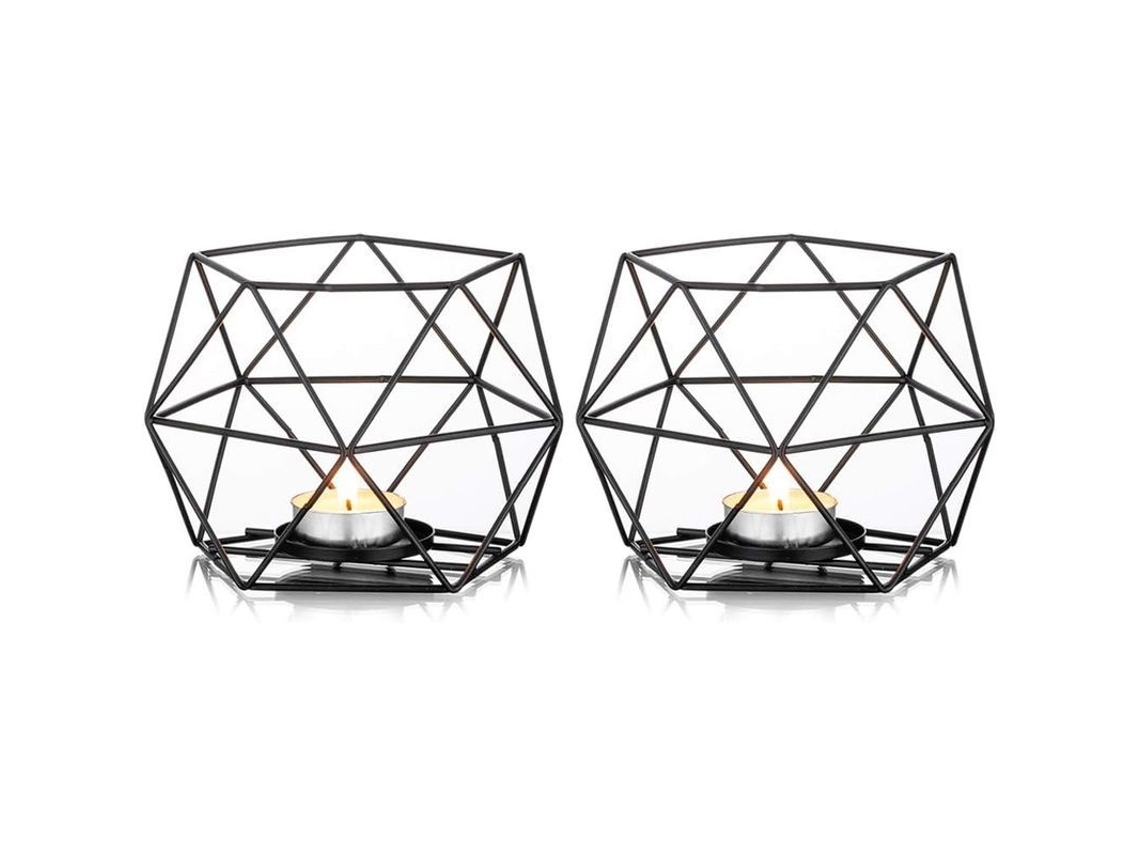 Portavelas, Soporte Geométrico De Metal Para Velas De Té Y Velas Cilíndricas, Centros De Mesa Para Bodas