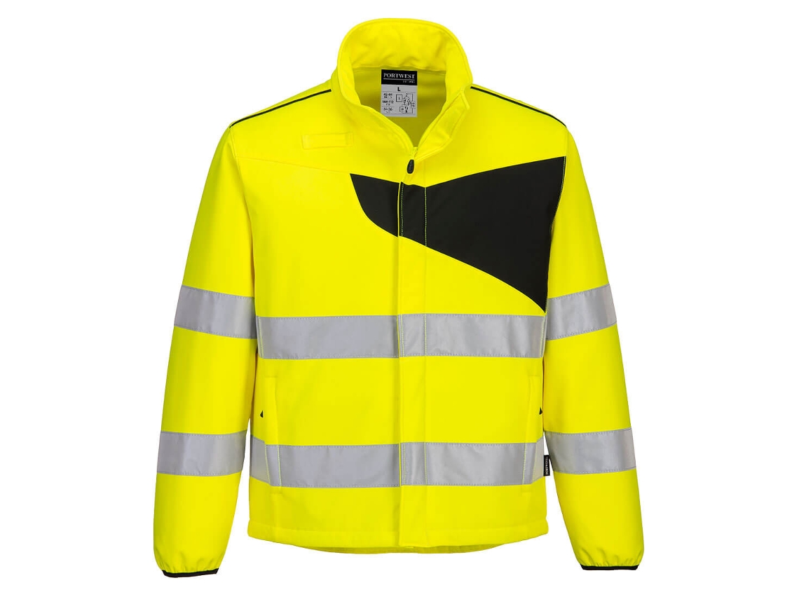 Softshell De Alta Visibilidad Pw2 (2 Capas) - Resistente Y Moderno Naranja Negro / 4xl