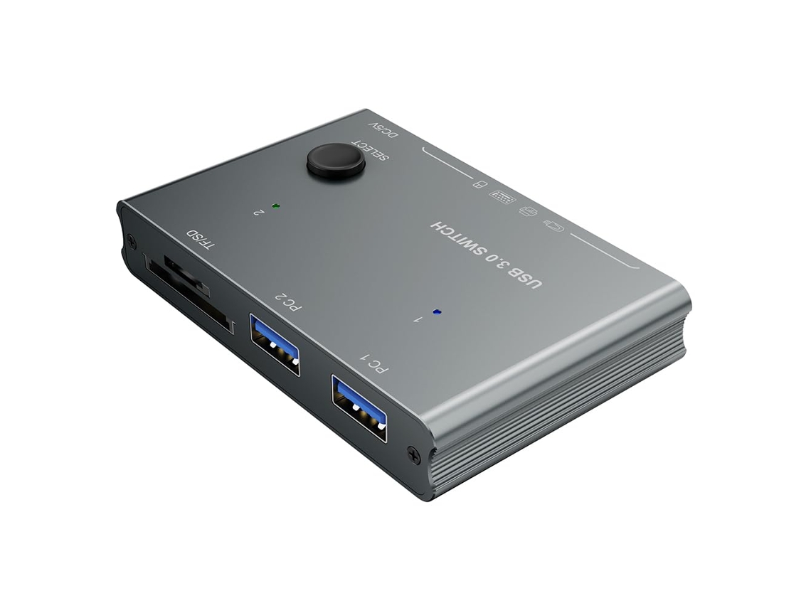 Conmutador Usb 3.0, Uso Compartido De Doble Monitor De Alta Velocidad, Múltiples Interfaces, Compatible Con Pc, Tv Y Macos.