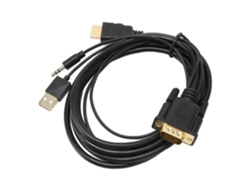 Adaptador HURRISE Vga a HD compatible con salida HDCP Plug And Play 1080P
