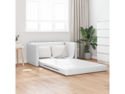 Sofá Cama De Suelo 2 En 1 Blanco 124x71x78 Cm Cuero Sintético Wsd984741