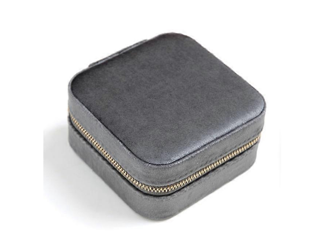 Joyero de terciopelo, práctico organizador de joyas para viajes. Hengjian