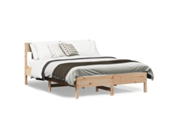 Estructura De Cama Sin Colchón Madera De Pino Maciza 120x200 Cm