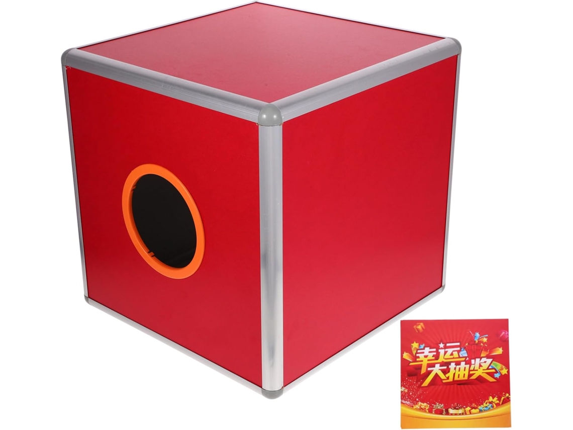 Caja De Lotería De Aleación De Aluminio De 29x29 Cm Con Ranura De Seguridad, Almacenamiento Multifuncional, Ensamblada.