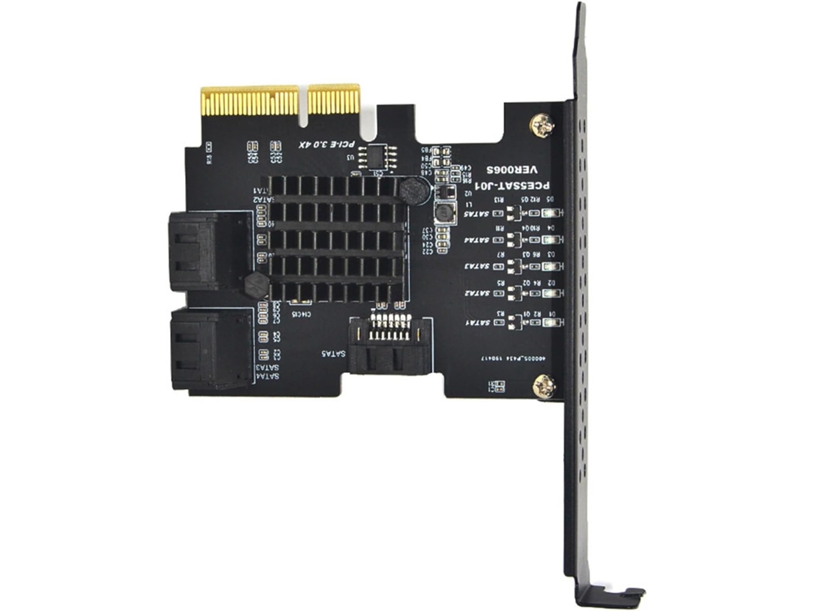 Tarjeta De Expansión Pcie De 5 Puertos Compatible Con Arranque Ahci, Adaptador Pciexpress Sata3 Con