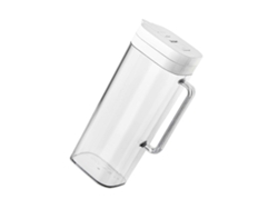 Jarra de agua de gran capacidad (2 litros) con tapa, fabricada en plástico resistente al calor, ideal para bebidas frías.