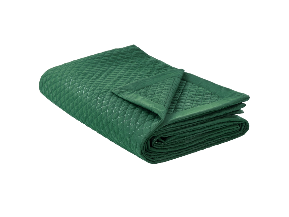 Colcha BELIANI Nape de Poliéster Verde 220X240X1