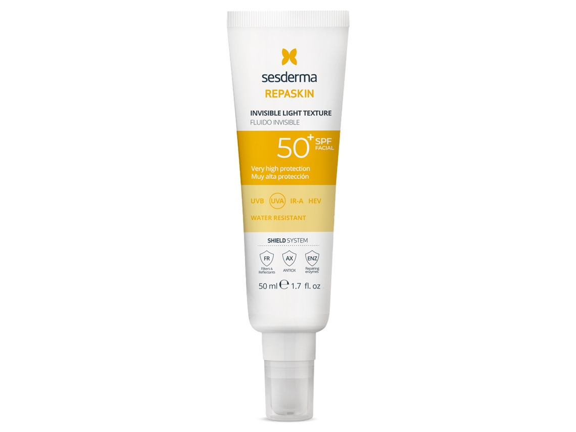 Protector Solar Facial SESDERMA Repaskin SPF50 Fluído Invísivel (50 ml)
