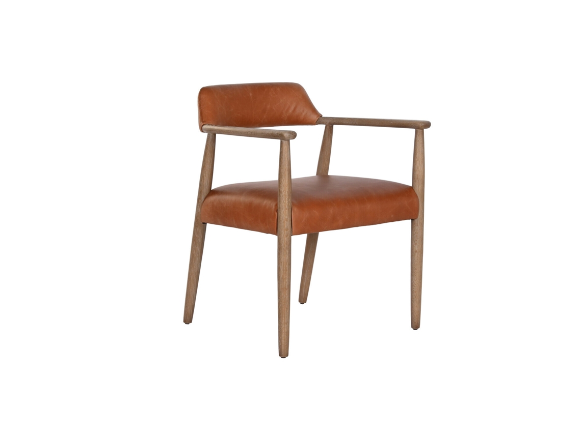 Sillon Fresno Piel Decape Blanco 59x57x74cm