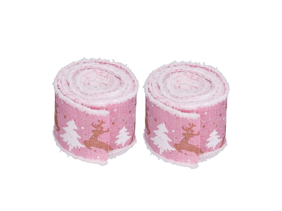 Rollos De Cinta Navideña Con Borde De Alambre, 5 M, Cinta De Regalo Para Envoltorios Y Decoración Festiva.