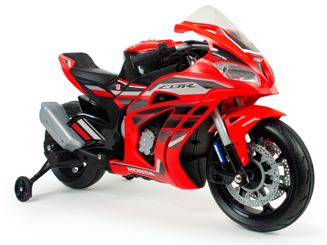 Moto INJUSA Racing Honda CBR 12V Roja con Luces y Sonidos (Edad Mínima: 3 años - 114 x 53 x 62 cm)