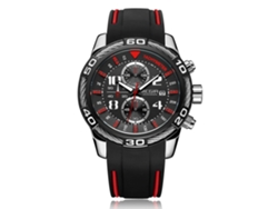 Reloj De Pulsera De Cuarzo Simple Multifuncional Y Moderno Para Hombres (dial Negro Color Natural)