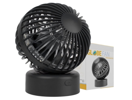 Ventilador de Escritorio Mini Ventilador USB con Configuraciones de 3 Velocidades Ideal para Oficina y Hogar Edición en Forma de Globo Negro BISBIS...