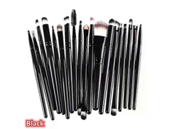 Juego de 20 brochas de maquillaje profesionales con mango de plástico para base, sombras de ojos y maquillaje. Rosewell