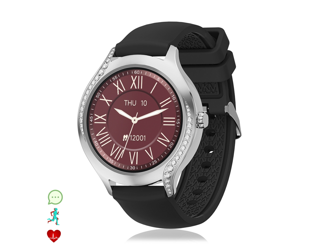 Reloj inteligente T214 compacto y elegante. Llamadas Bluetooth, notificaciones push. Monitor de salud, ciclos menstruales. Modos deportivos.