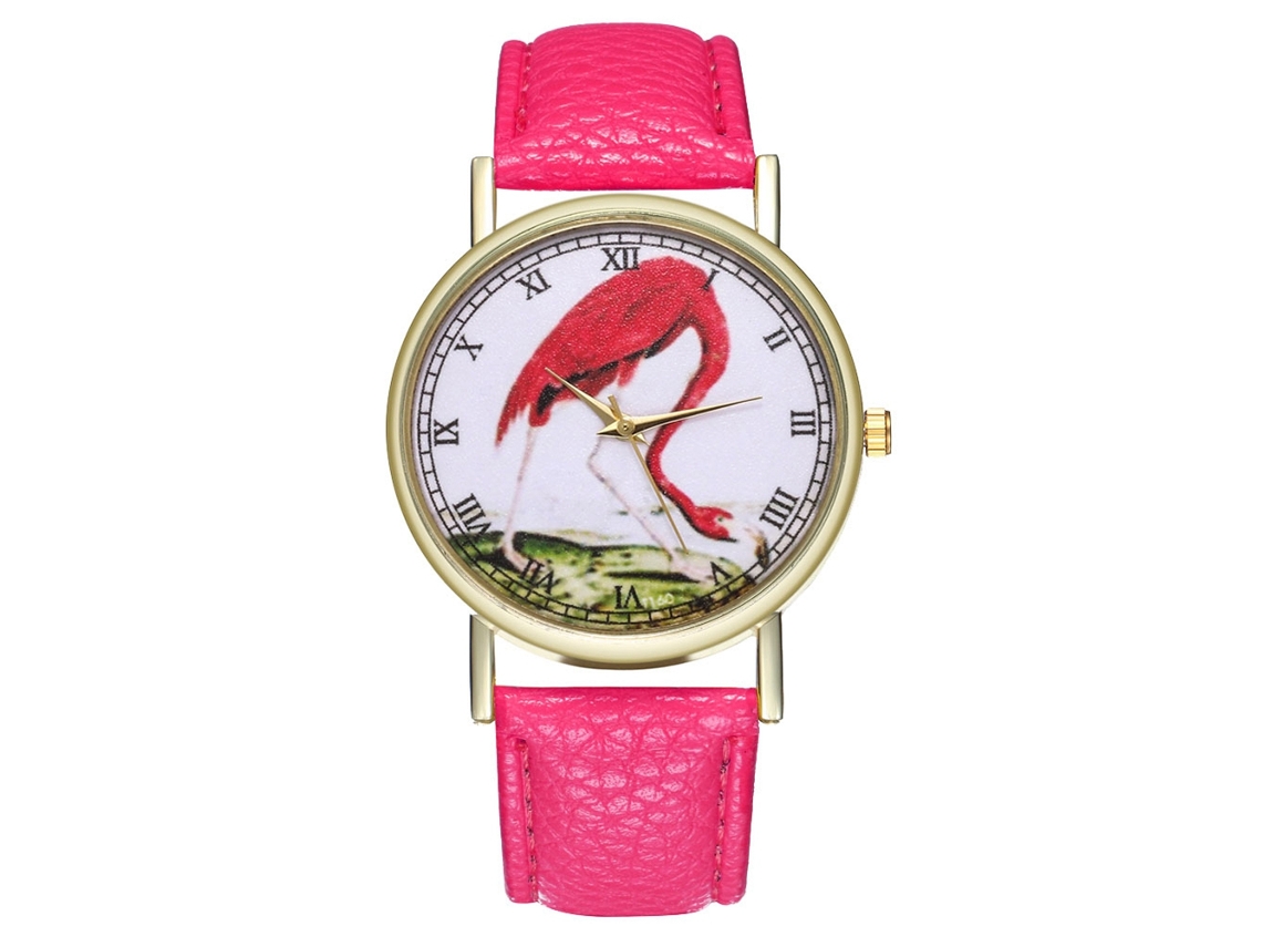 Reloj De Pulsera Unisex Zhoulianfa De Piel Rosa Y Roja, Estilo Moderno, Movimiento De Cuarzo Analógico.
