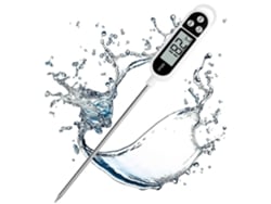 Termômetro De Cozinha Digital Com Sonda Longa, Leitura Instantânea, Ideal Para Alimentos, Carnes, Óleo, Leite E Vinho.