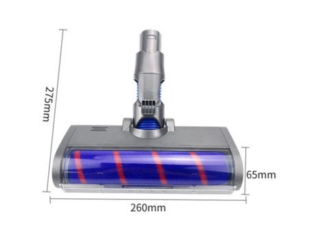 Cepillo giratorio con cabezal de suelo esponjoso para aspiradoras Dysons V6 tipo A/B, herramienta de cepillo giratorio con luces Led para Dyson