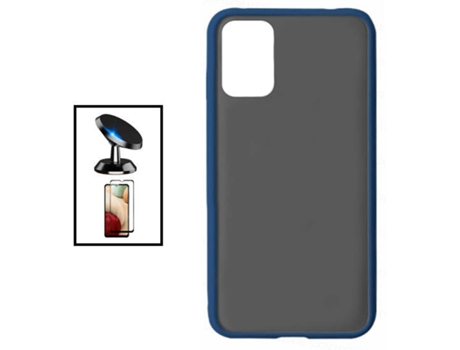 Kit Protector de Pantalla de Cristal Templado 5D Full Cover + Carcasa Invisible Bumper + Soporte Magnético de Coche para Samsung Galaxy A13 PHONECA...