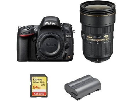 Kit Cámara Réflex NIKON D610 + AF-S 24-70MM F2.8E ED VR + Tarjeta SD de 64GB + bateria EN-EL15B