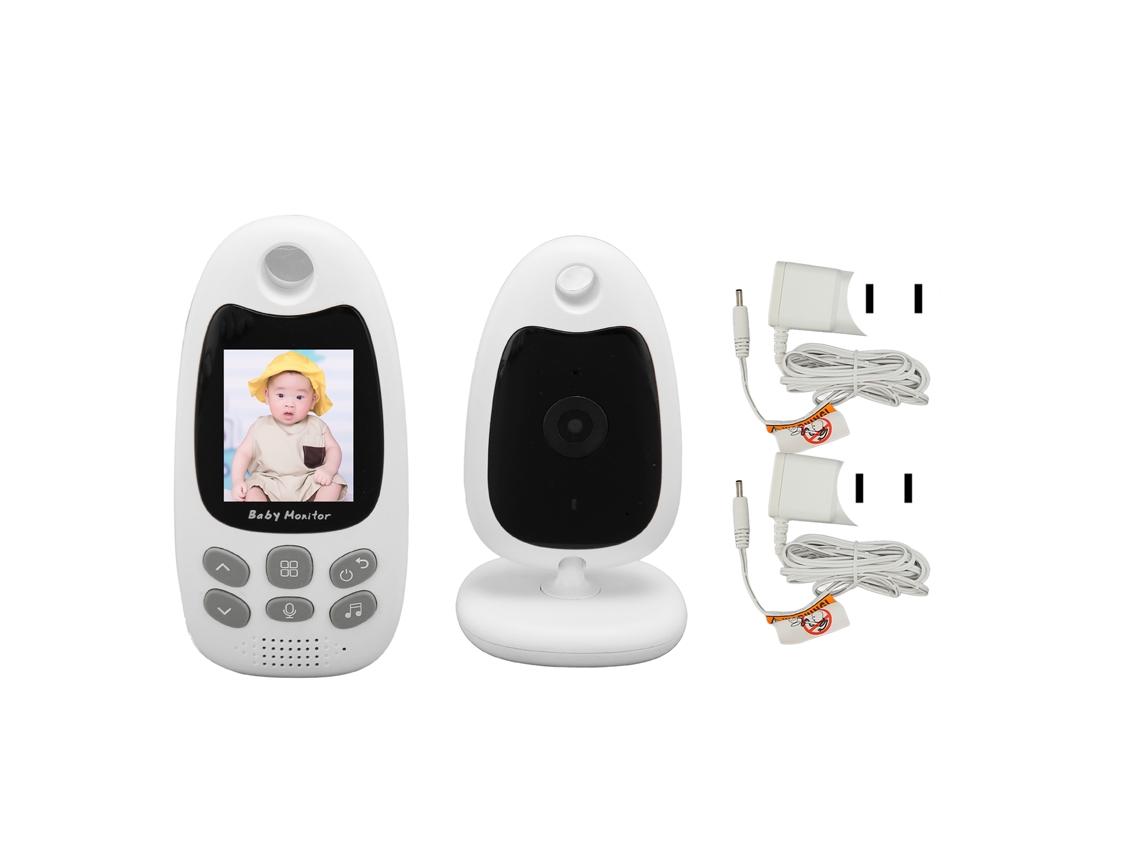 Monitor De Video Para Bebés De 2 Pulgadas Con Visión Nocturna, Comunicación Bidireccional, Alcance De 305 Metros (1000 Pies), Cámara Y Sonido. Enchufe Estadounidense.
