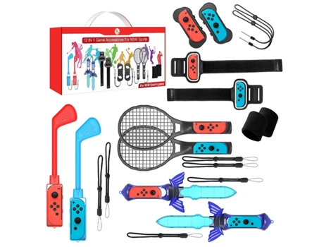 Accesorios deportivos para Nintendo Switch y Switch OLED: palos de golf, raquetas de tenis, espada y bandas de baile