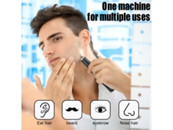 Recortadora Eléctrica Multiusos Para Vello Nasal Con Cabezales De Corte Extraíbles De Acero Inoxidable Para Nariz, Orejas, Barba Y Cejas.