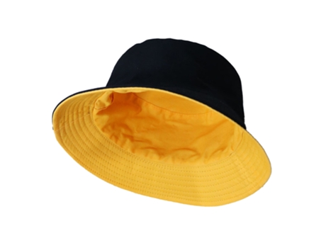 Sombrero De Pescador Para El Sol - Negro Amarillo [Uso De Doble Cara] Sombrero De Pescador Para El Sol - Negro Amarillo [Uso De Doble Cara] JEIIBRZUI