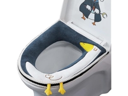 Funda Universal Para Asiento De Inodoro Con Cremallera, Fabricada En Cuero Impermeable Y Antibacteriano, Con Asa, Lavable A Máquina, Limpiez