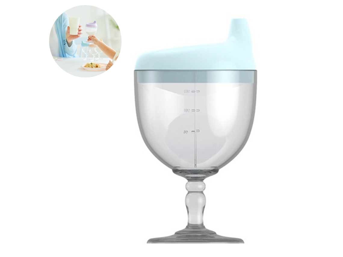 Vaso Tipo Cáliz Para Bebé Con Tapa, Ideal Para Fiestas, Cumpleaños, Navidad, Año Nuevo, Bebidas Y Leche.