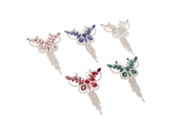 5 Broches De Cristal Con Diamantes De Imitación, Estilo Elegante Para Fiestas, Bodas Y Navidad.