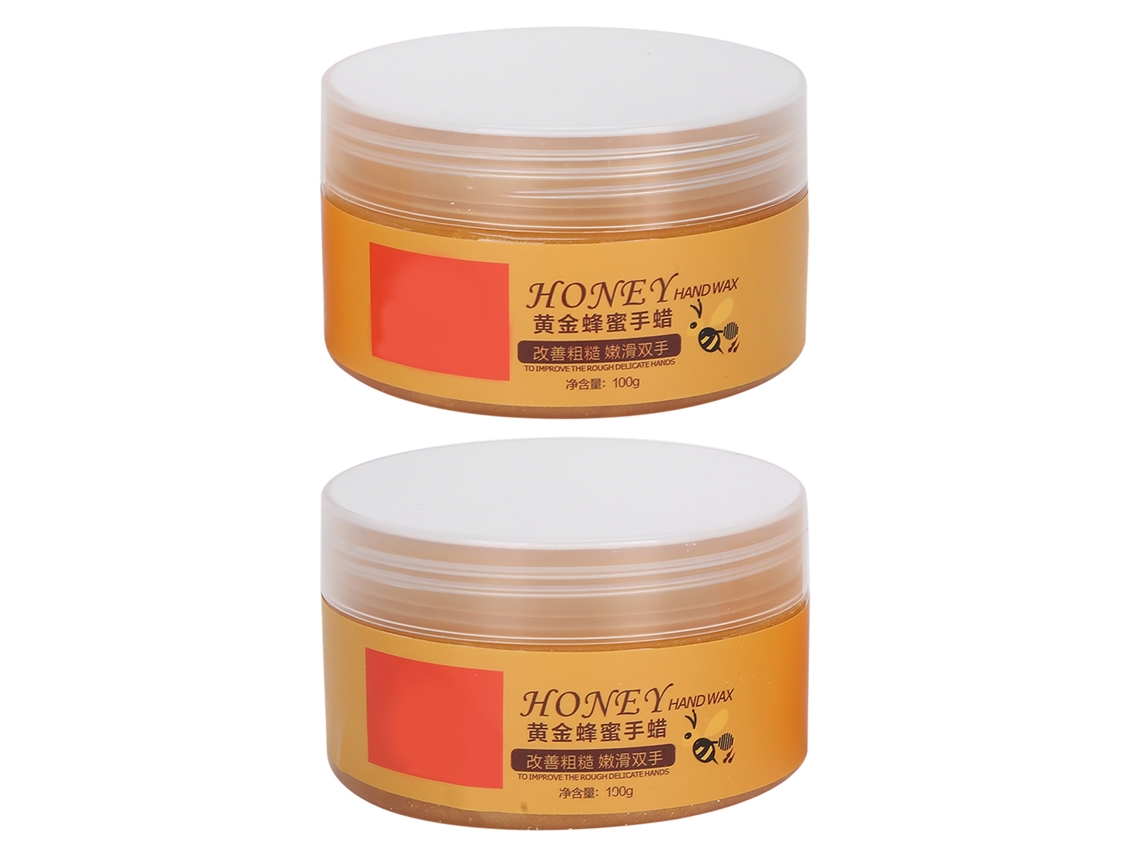 2pcs Mascarilla De Cera Para Manos Exfoliante Con Miel Para Blanquear E Hidratar