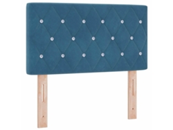 Cabecero LED con tiras de luces azul oscuro, poliéster, MAISON EXCLUSIVE (80x0x0 cm)