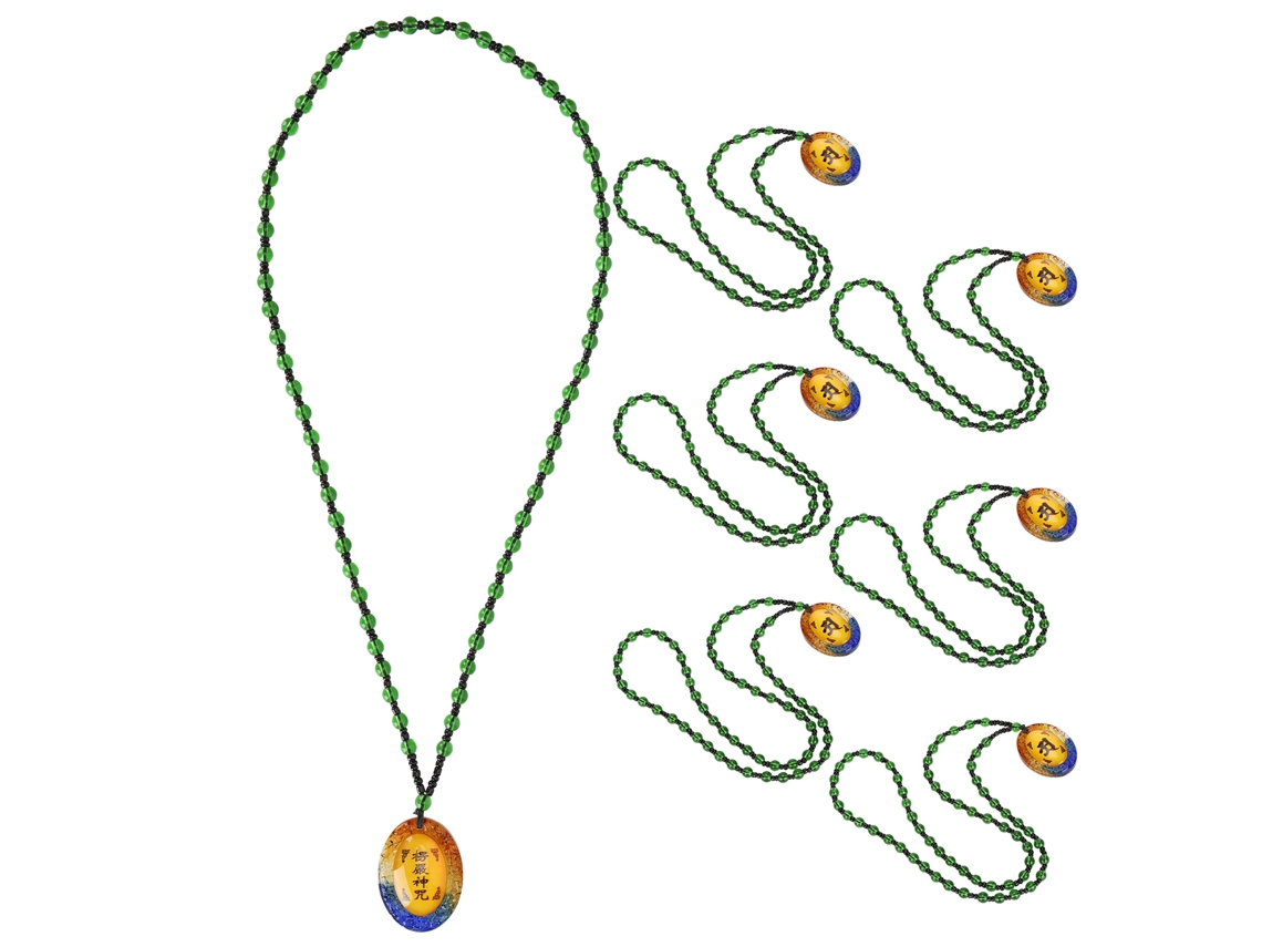 Collar Budista De Cristal De 6 Piezas Con Colgante De Esmalte Colorido - Regalo De Cumpleaños