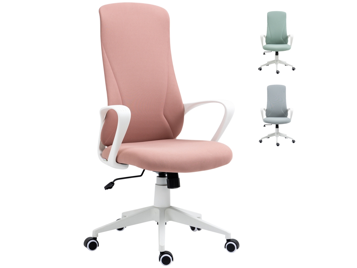 Silla De Oficina Giratoria Rosa Con Respaldo Alto