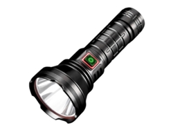 Linterna LED recargable por USB, 3000 lúmenes, con chip de enfoque, 50 W (negra)
