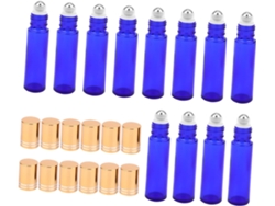 Juego De 12 Frascos Recargables Para Aceites Esenciales Con Protección Uv Y Cuellos Roscados Herméticos Para Perfumes.