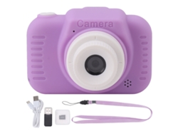Cámara Digital Infantil Con 32 Gb, Doble Lente, 1080p, Zoom 8x, Usb, Recargable, Color Morado.