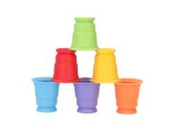 Ats-juegos De Vasos Apilables De Silicona Suave Para Bebés, Juguetes De Aprendizaje Temprano Para 6m+