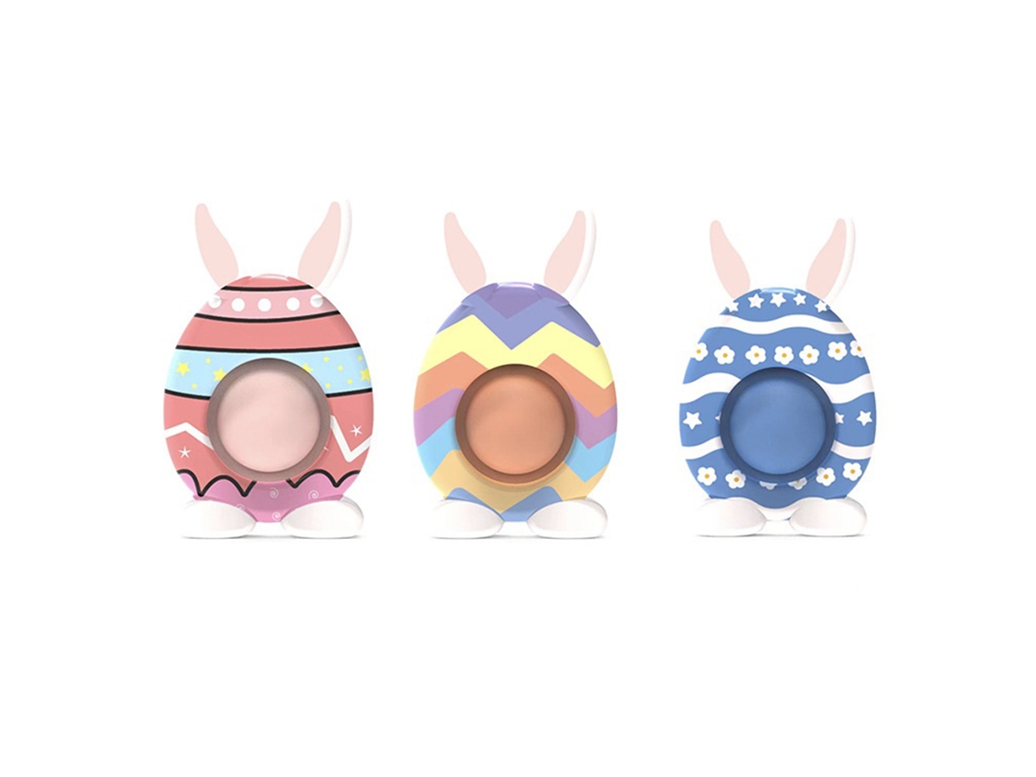 Ats-3 Piezas Juguete Conejo De Pascua De Burbujeo Push Juguete Sensorial Para Aliviar El Estrés Silicona Para Niños Y Adultos