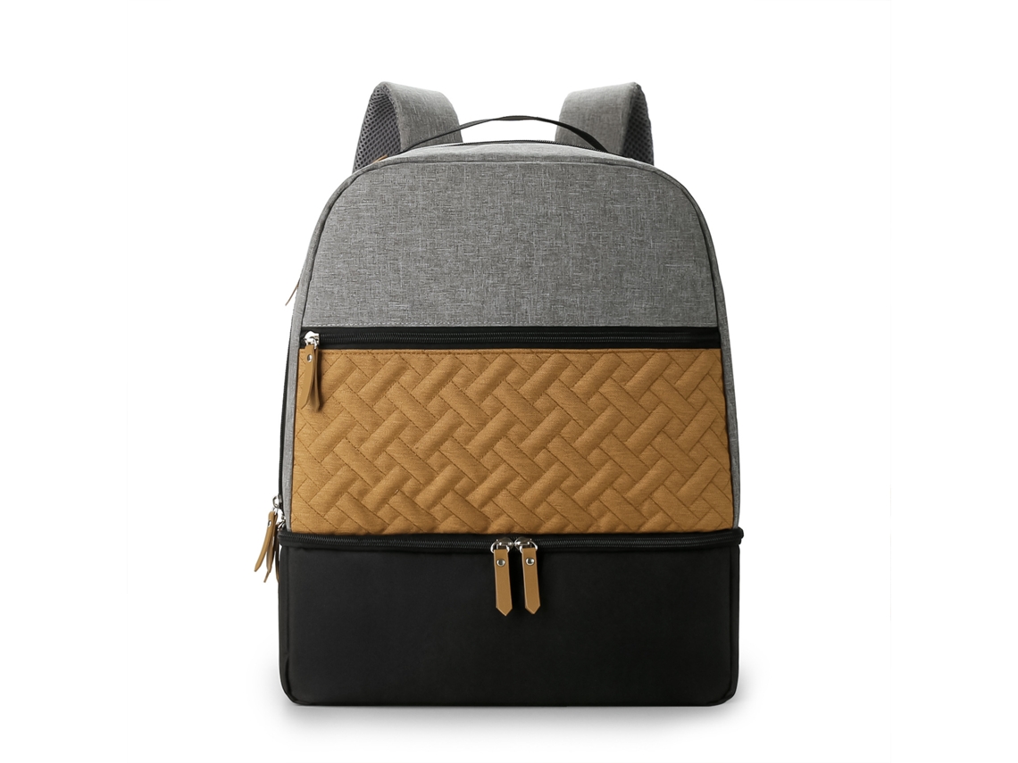 Mochila térmica para guardar leche materna y comida para bebés al aire libre, tanto para la madre como para el bebé, durante viajes y comidas al aire libre. Yunzii gris.