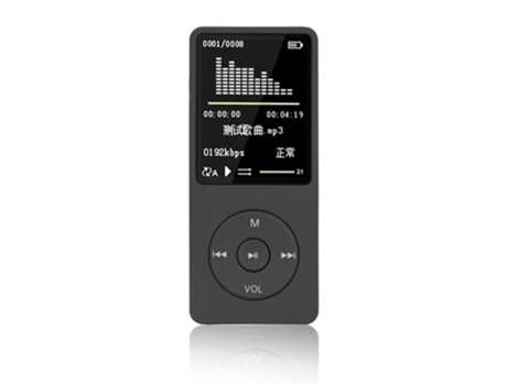 Reproductor de Mp3 / Mp4 SLOWMOOSE Lossless Sound Fm Recorder Tarjeta TF Reproductor de música [Negro]
