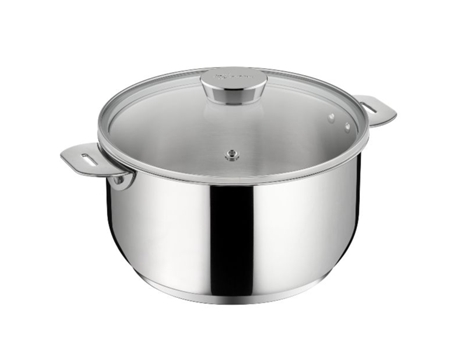 Cacerola acero inoxidable 20cm sin asa tapa cristal 012138031214 - LAGOSTINA