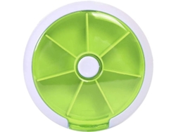 Organizador Semanal De Pastillas, Pastillero De 3x7 Días Con 7 Compartimentos, Dispensador Giratorio De Pp Apto Para Uso Alimentario (verde)