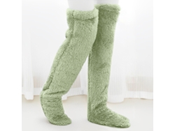 Calcetines Por Encima De La Rodilla, Calcetines Altos Cálidos De Invierno, Calentadores De Piernas Cálidos (verde) Cuich