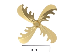 Ventilador De Chimenea Con 4 Aspas De Aleación De Aluminio, 180 Mm, Estilo Golden Deer, Para Horno De Leña.