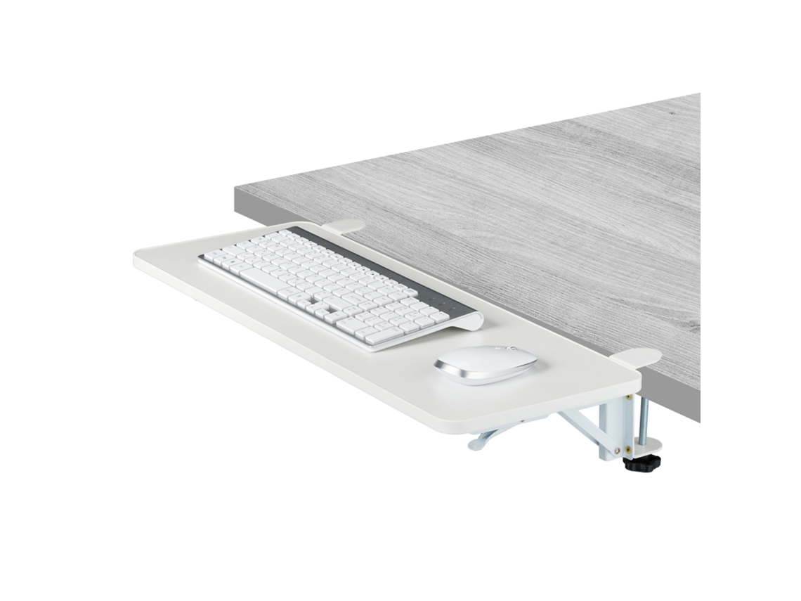 Extensão Para Mesa Relaxdays, 65 X 24 Cm, Dobrável, Para Fixar, Extensão Ergonómica, Moderna, Branca